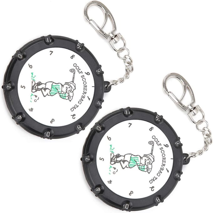 Draagbare Golf Score Teller (Set van 2) voor 18 Holes - Golf Accessoire met Sleutelhanger