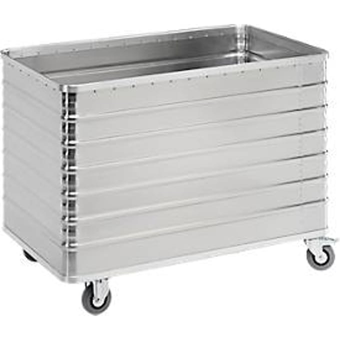 Transportwagen van aluminium, zonder deksel, 656 l