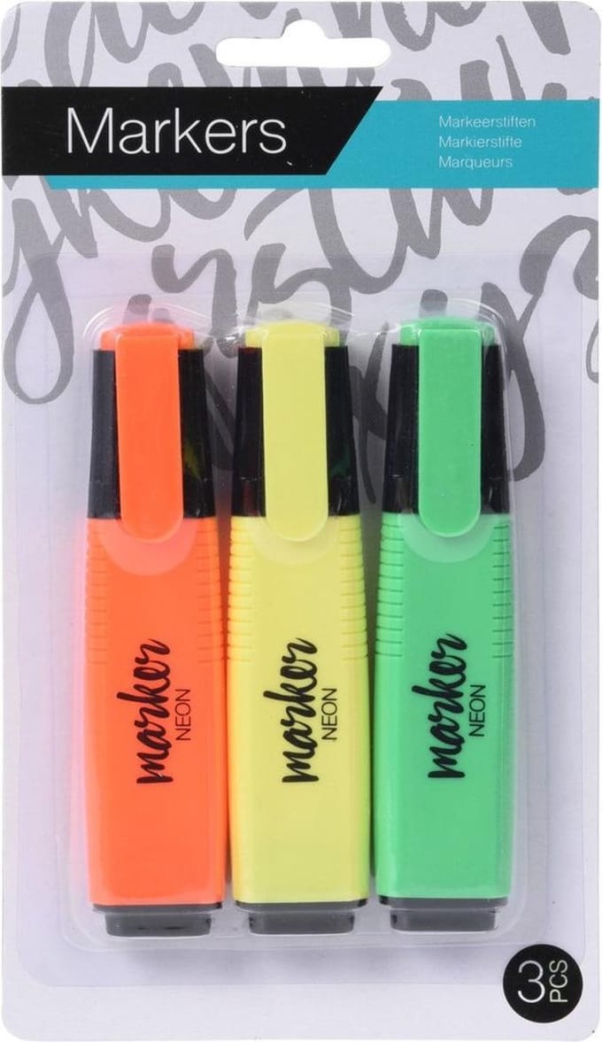 Back2School Highlighters - 3 stuks