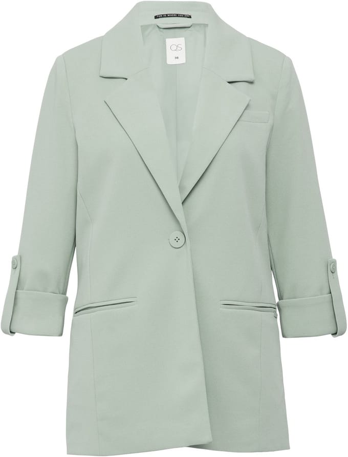 QS - female - Interlock blazer met omgeslagen mouwen