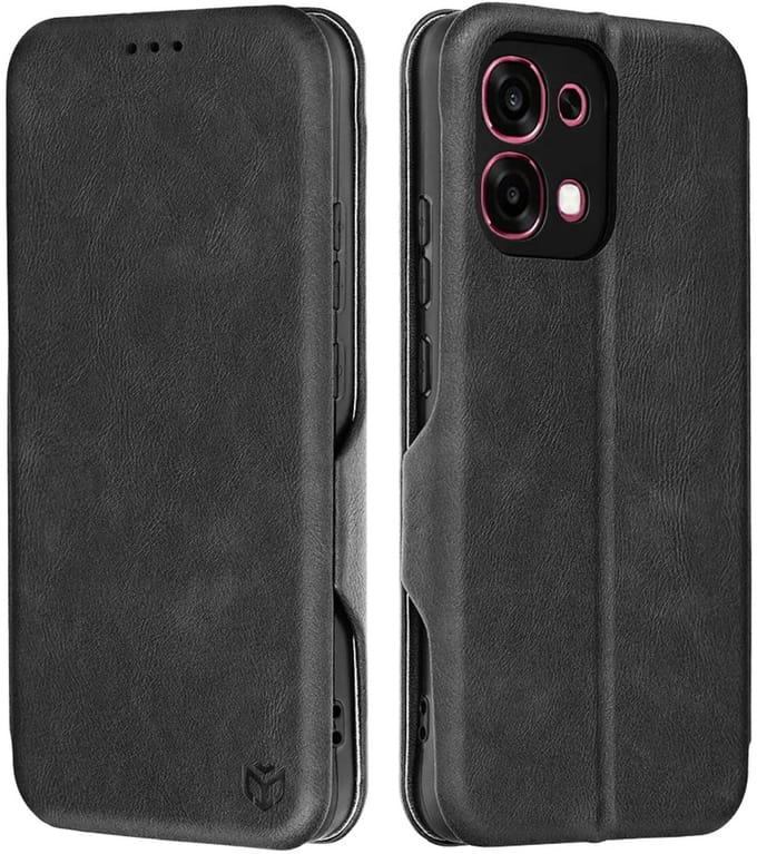 Hoesje geschikt voor Oppo A6 Pro - Techsuit Safe+ Book Wallet Case - Zwart
