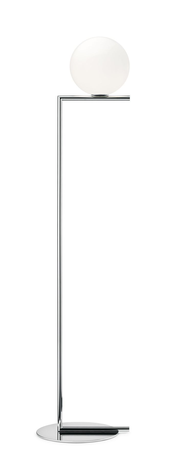 Flos - IC F vloerlamp - chroom - S - zilver