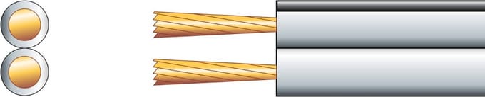 Luidsprekerkabel Wit 10 meter