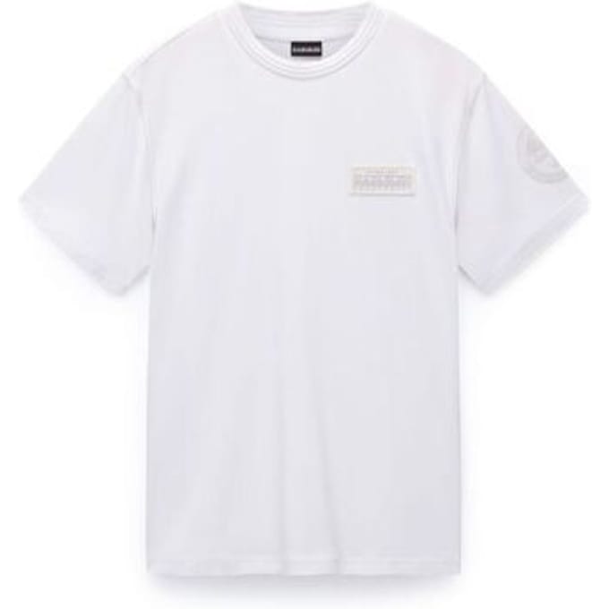 T-shirt Napapijri S-AMUNDSEN 1 - NP0A4IN8-2061 WHITE HERON