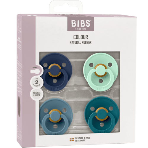 BIBS Colour Fopspeen - 6-18 mnd - 4-pack - Deep Space/Petrol/Nordic Mint/Forest Lake