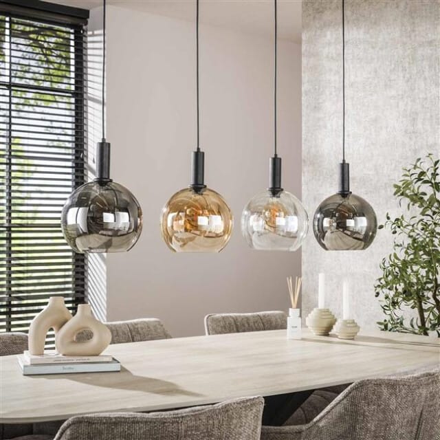 Hoyz Collection - Hanglamp Sfera Tricolore 4-lichts - Artic Zwart