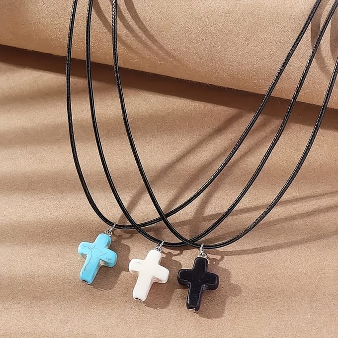 VANDAAG VERZONDEN - Kettingen - Set 3 stuks - Kruis - Christelijk - Jezus