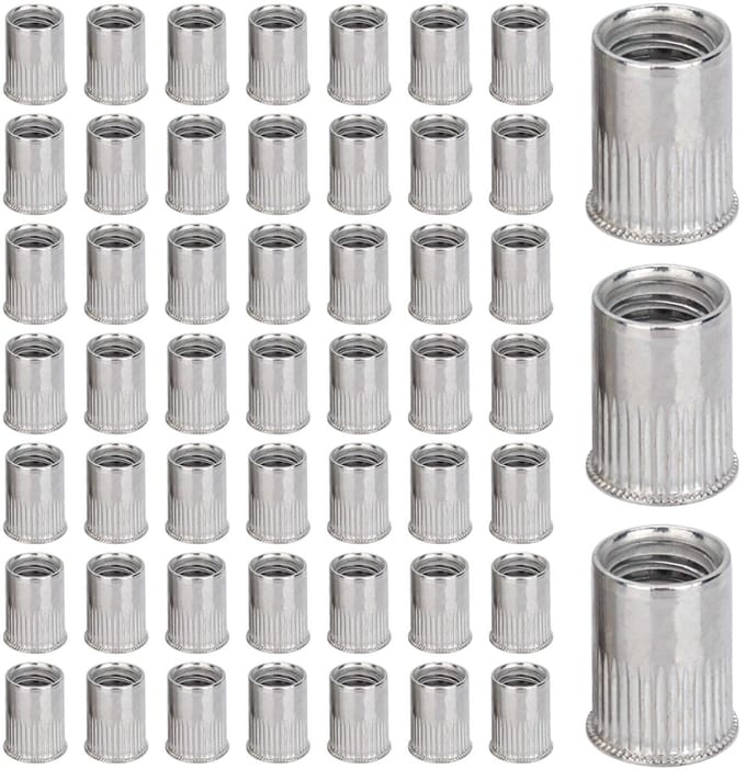 Dailygoods- Klinkmoer 100 stuks - Roestvrij staal - Grote verzonken