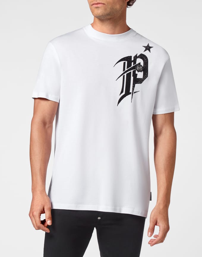 T-Shirt Ronde Hals Gothic Plein