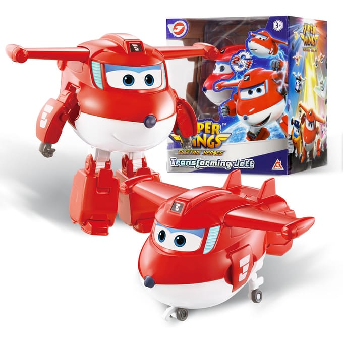 Super Wings 5 Inch Transformeerbare Traver Verandert van Vliegtuig naar Robot in 10 Stappen Vervorming Actiefiguren Kinderspeelgoed Cadeau