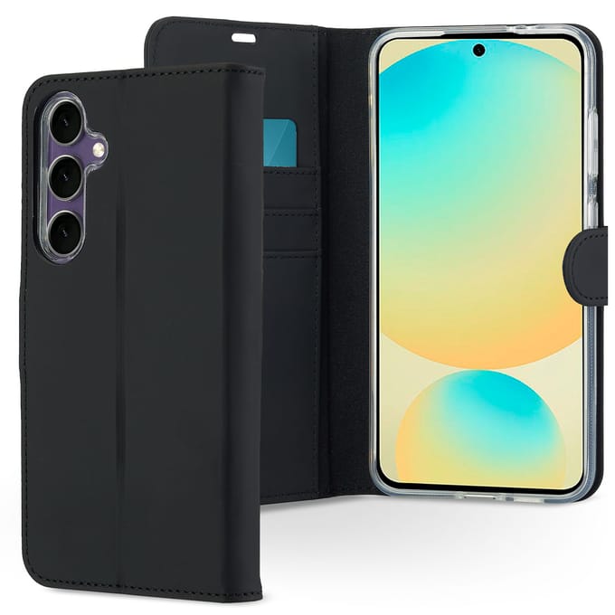 Accezz Hoesje - Geschikt voor Samsung Galaxy S24 FE - Wallet Softcase Bookcase - Zwart