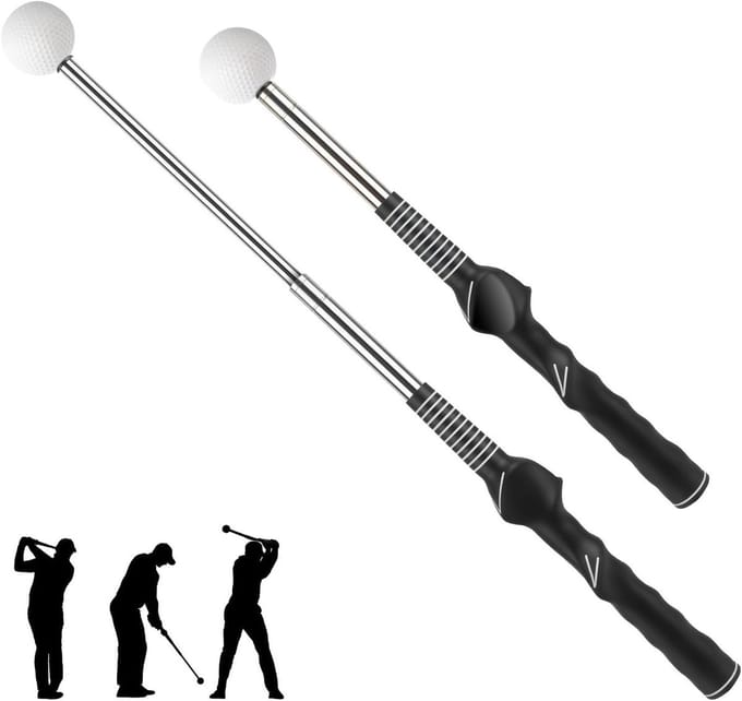 Golf Swing Trainer - Retractable Training Aid voor Verbetering van Swing, Grip en Snelheid - Ideaal voor Beginners en Gevorderden