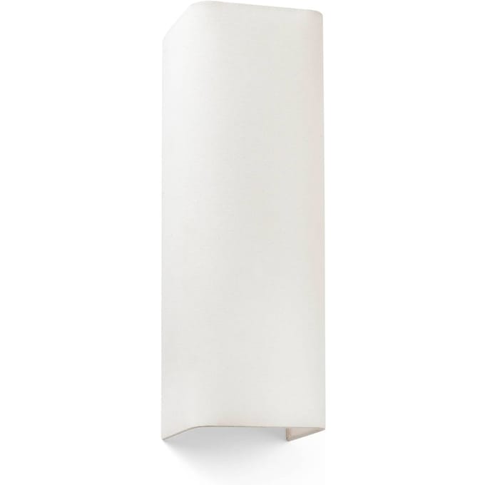 FARO BARCELONA Wandlamp Cotton, hoekig, 37 x 12 cm, beige