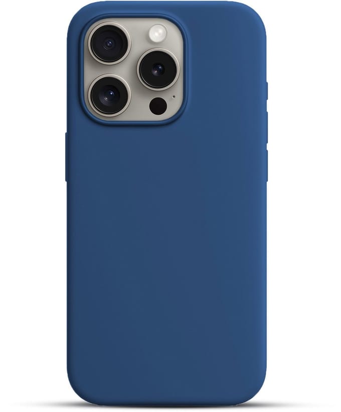 Solidenz Blauw Siliconen Case geschikt voor iPhone 16 Pro hoesje compatibel met MagSafe - Navy Blue