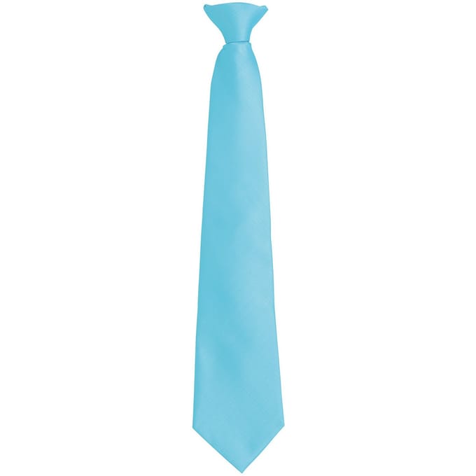 Premier Unisex volwassen kleuren modieuze effen Clip-On stropdas (Turquoise)