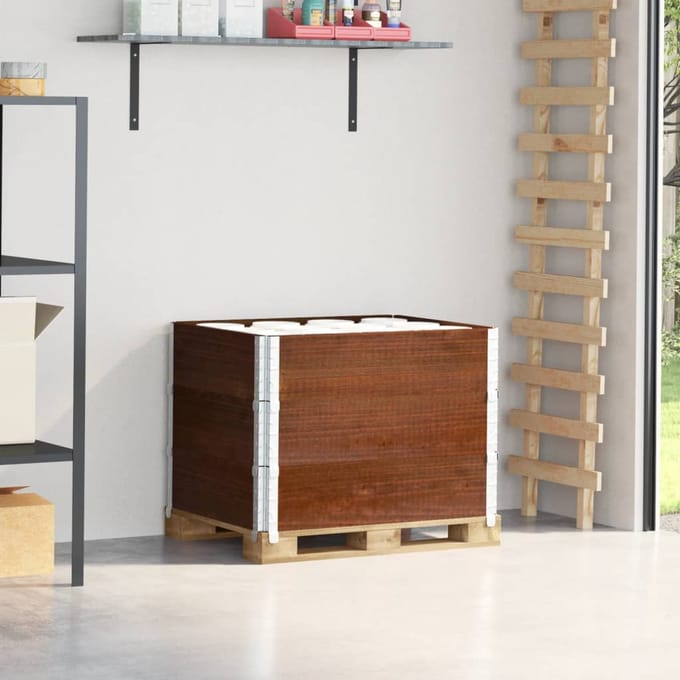 vidaXL - Palletopzetranden - 3 - st - 80x60 - cm - massief - grenenhout - bruin