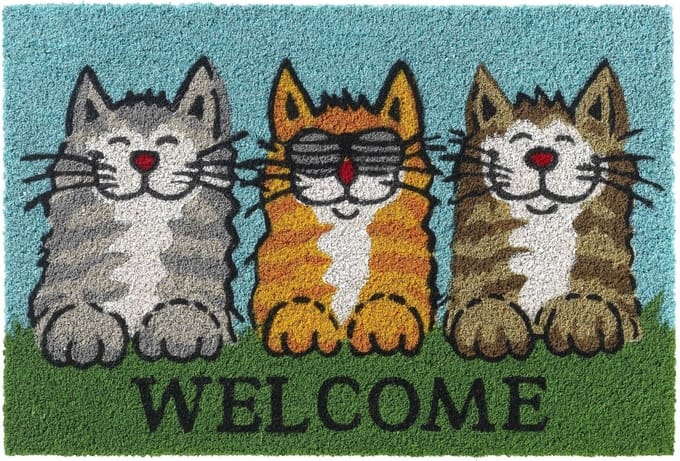 Hamat Kokosmat Ruco Print 40x60 cm Welcome katten