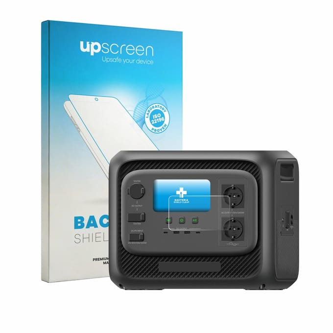 upscreen - Screenprotector voor Bluetti Elite 300 - Folie Beschermfolie transparant antibacterieel