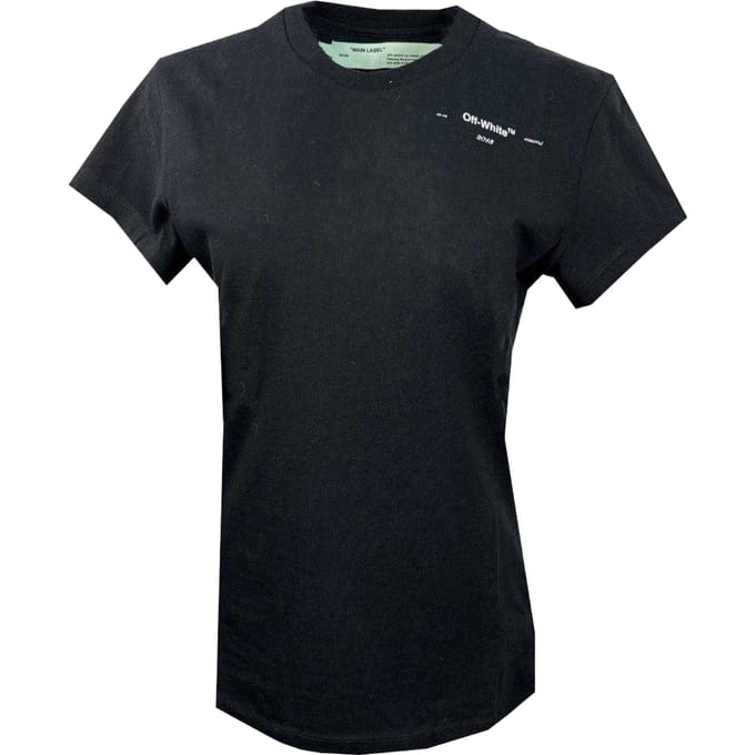 Off-White Dames/Dames Logo T-Shirt (Zwart)