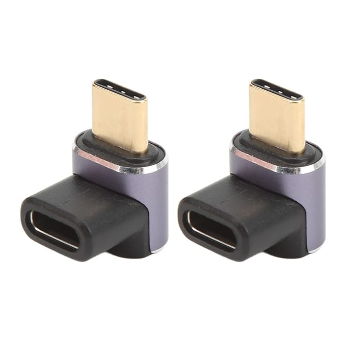 90 Graden USB C Adapter Mannelijk naar Vrouwelijk 40Gbps 100W Aluminiumlegering USB C Rechte Hoek Adapter voor