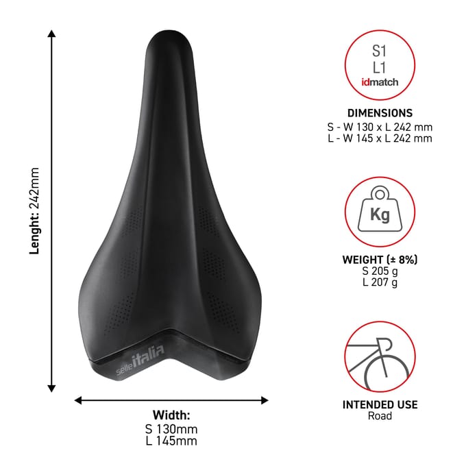 Selle Italia Slr Advan L1 Zadel Zilver
