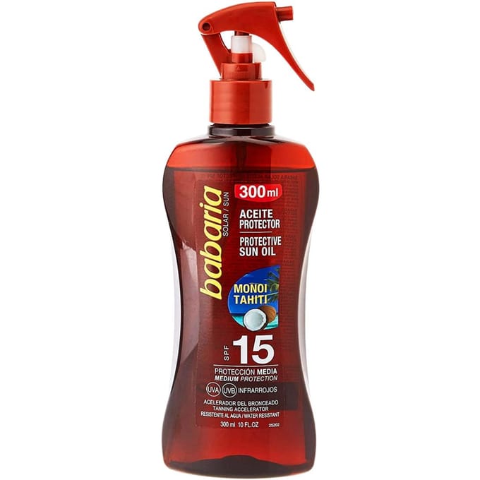 Babaria Huile Solaire Protectrice pour Bronzage en Spray SPF15