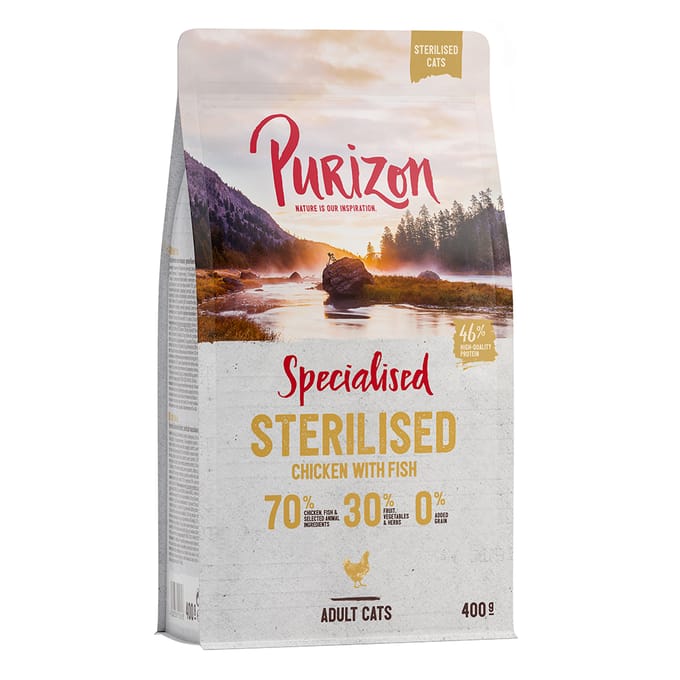 400g Adult Sterilised Purizon Kat graanvrij droog kattenvoer