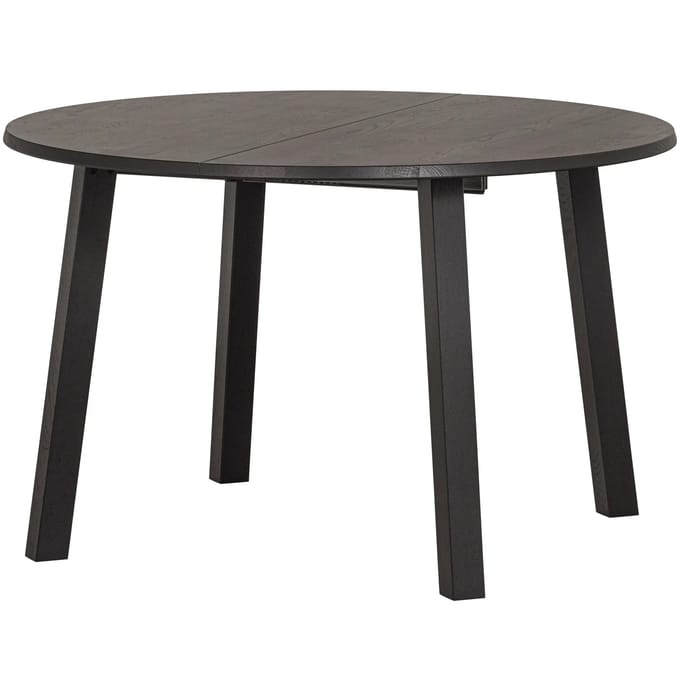 WOOOD Lange Jan Uitschuifbare Eettafel - Eiken - Zwart - 75x120x120