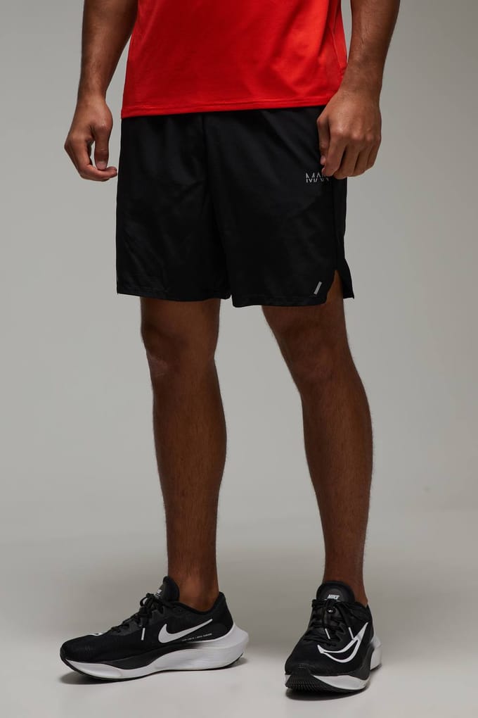 Men's Active Geperforeerde Stretch Geweven 7inch Shorts | Black | Size Small