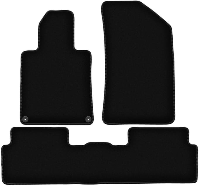 BASIC zwarte velours matten voor: Peugeot 508 RXH achter compleet (2010-2018)