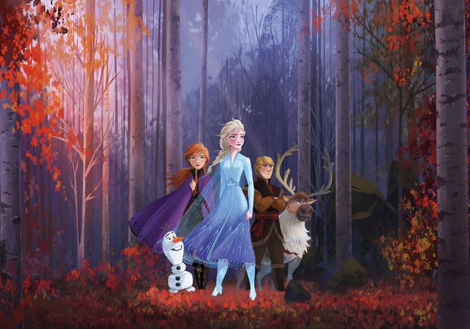Frozen Fotobehang Autumn Glade - Meerkleurig - 2,80m X 400cm