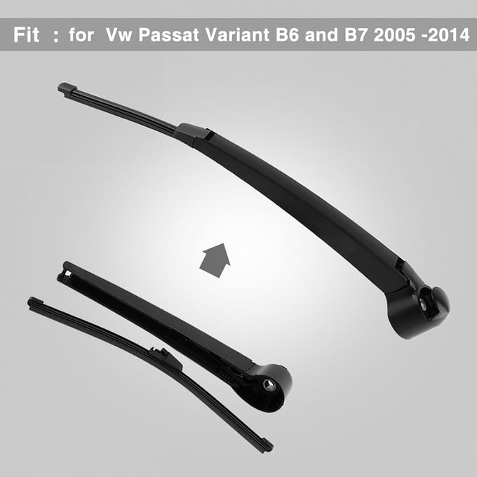 Ruitenwisserarm en -blad achterruit voor Variant B6 en B7 2005 ?2014 black