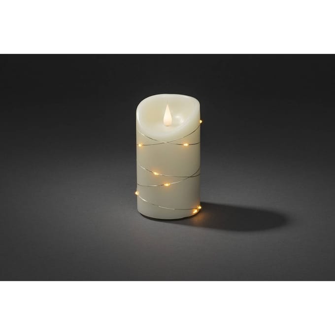 Konstsmide Christmas LED waskaars crème Lichtkleur amber Hoogte13cm