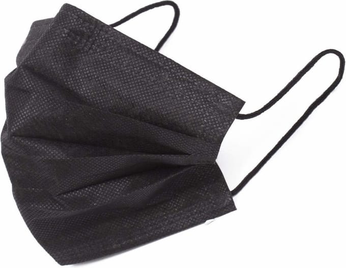 Wegwerpmaskers / Mondkapjes 3-Laag - Zwart - 50 Stuks
