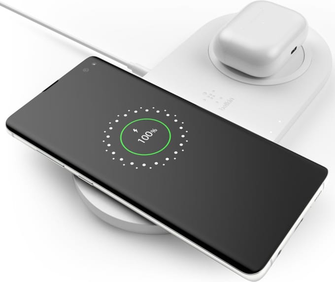 Belkin Dual Qi Draadloze oplader - 2x 10W - wit