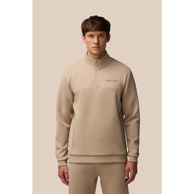 Castore Scuba 1/4 Zip Polyester Heren Bruin Sweatshirt