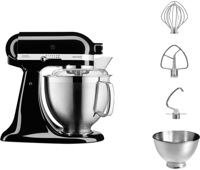 KitchenAid Keukenmachine Artisan Premium 5KSM185PSEOB - kitchen machine - 300 W - onyx black