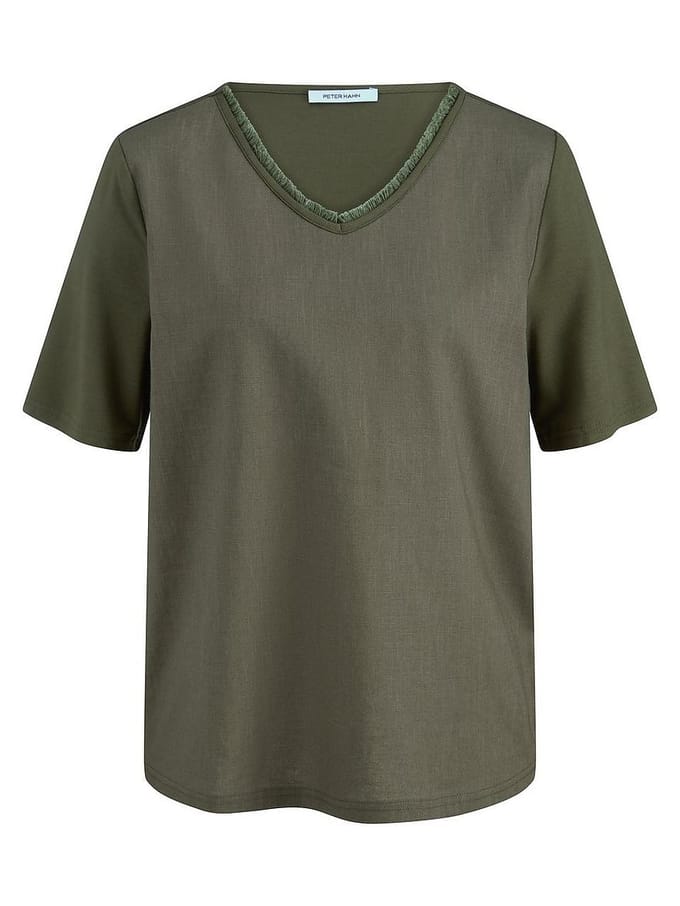 Shirt korte mouwen Van Peter Hahn groen