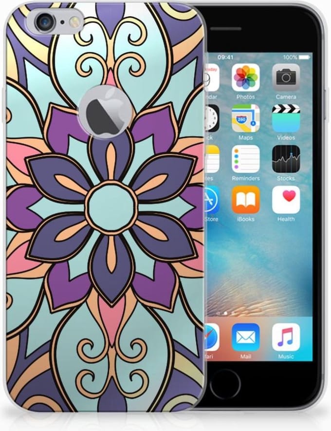 Apple iPhone 6 Plus | 6s Plus TPU Case Purple Flower