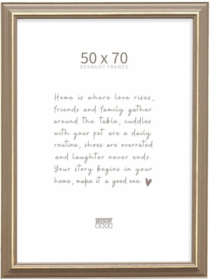 Deknudt Frames fotolijst S221F3 - bruin met naturel accent - 50x70 cm