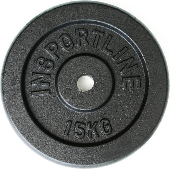 InSportline Halterschijf - Staal - 15 kg - Ø 30 mm