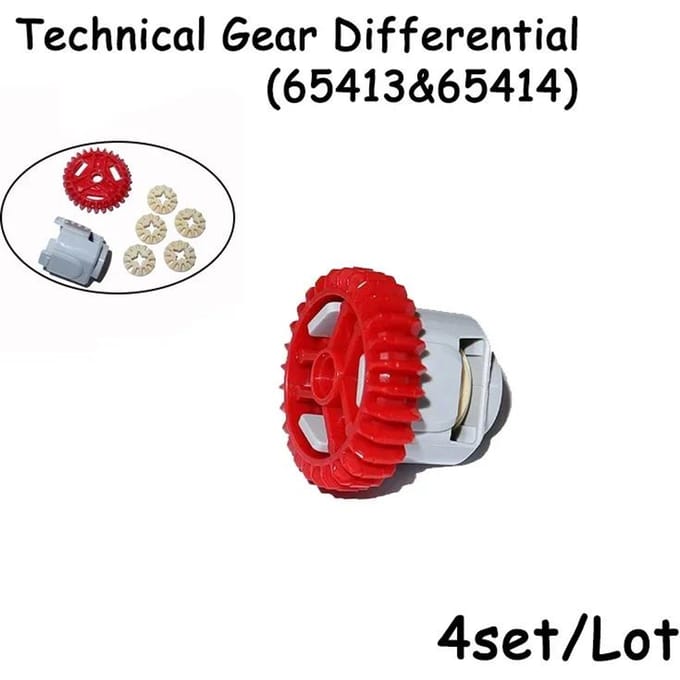Bouwstenen Differentieel Tandwielen Zelfborgende Stenen MOC Technische Componenten Kits Frame Kit Pakket 65413 65414 62821