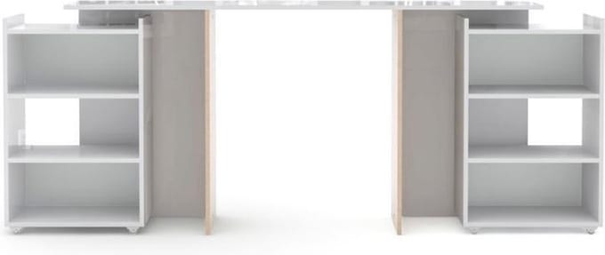 Nada hoofdeinde 160 cm met 4 planken wit hoogglans.