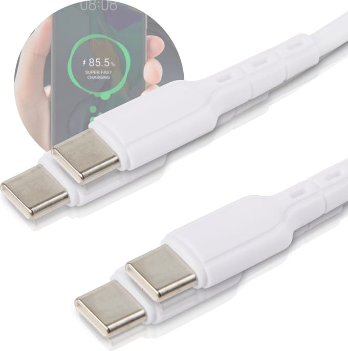 Versterkte USB C naar USBC Kabel - Fast Charge / Snellader - USB C Data en Oplaadkabel - 1 Meter