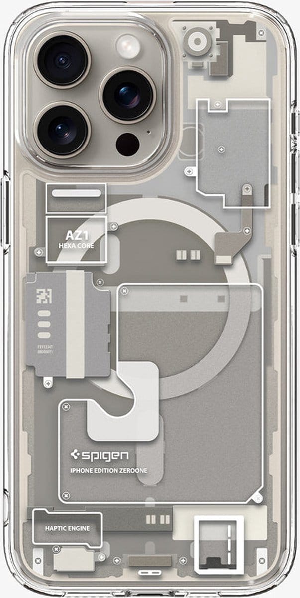 Spigen Ultra Hybrid MagSafe - zero one natural titanium - iPhone 15 Pro