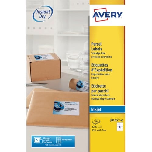 Etiket avery j8165-40 99.1x67.7mm wit 320 Etiketten