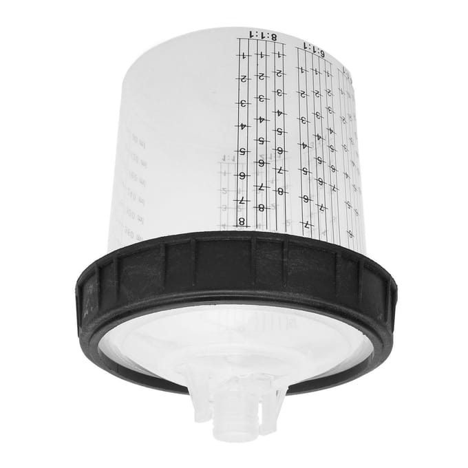 23PCS Wegwerp Verfspuit Mengbeker Kit met Afdichtring en Deksel Systeem voor Automotive black