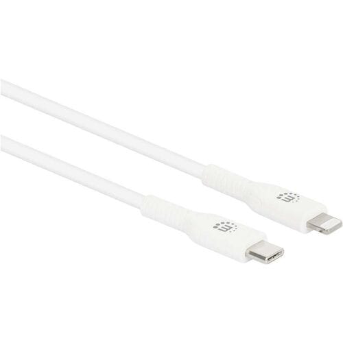 Manhattan 394512 USB-kabel USB-C stekker, Apple Lightning stekker 1.00 m Wit