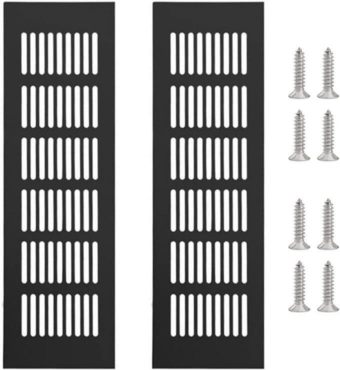 Aluminium Ventilatierooster - 2 Stuks Vierkant Luchtrooster voor Deuren