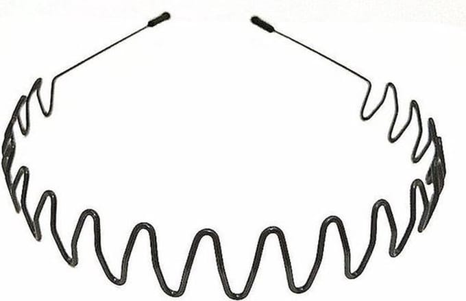 Knaak Wave Sport Haarband - Zwart - Flexibele Diadeem van Metaal - 41 cm - Stevige Grip - 1 Stuk